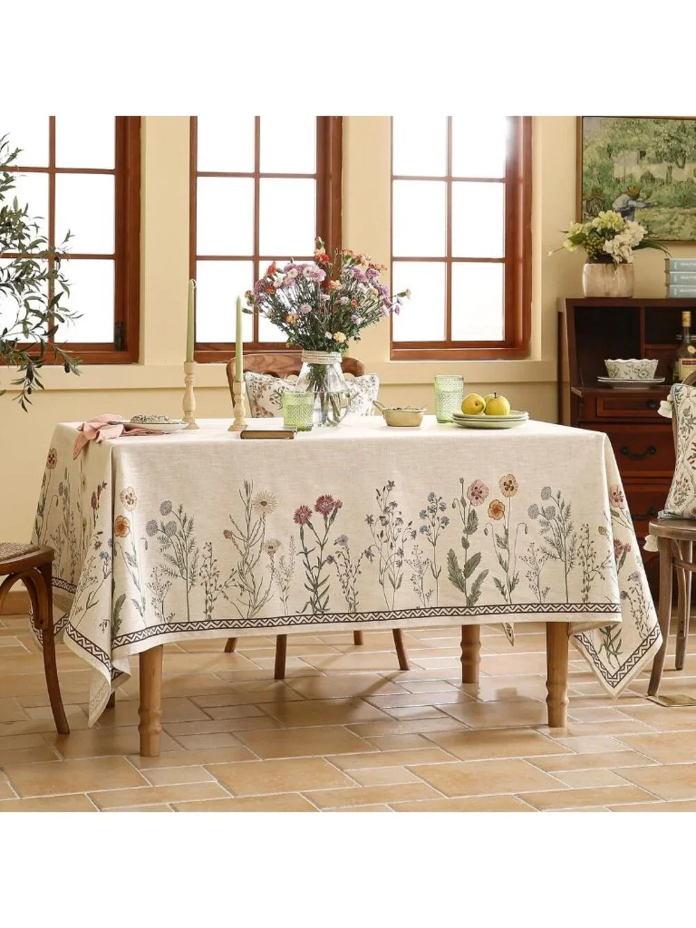 Linen Small Square Tablecloth 55